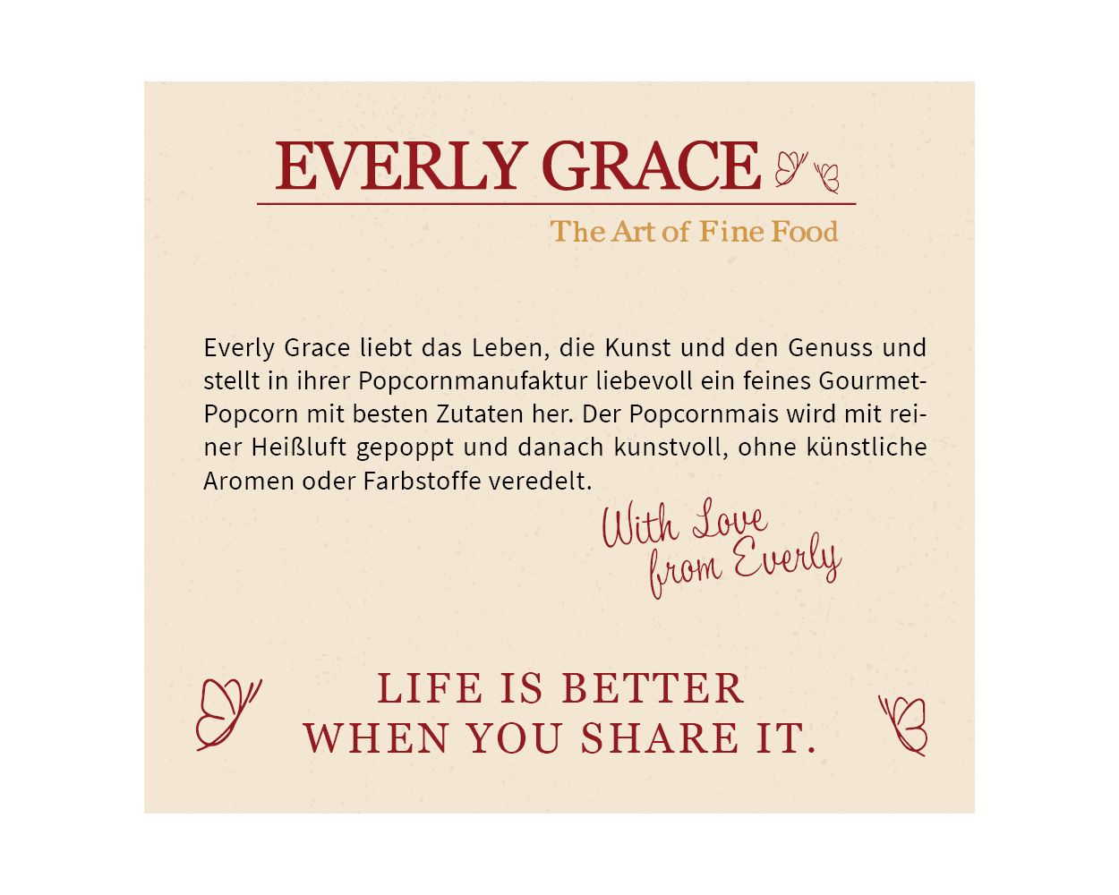 Popcorn von Everly Grace kaufen | liebevoll hergestelltes Gourmet Popcorn | ohne künstliche Aromen