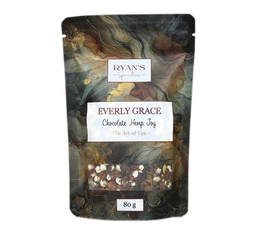 Chocolate Hemp Joy Tea von Everly Grace | Ein luxuriöser Tee, der Genuss und Entspannung verbindet | ohne künstliche Zusätze | Highlight für Ihr Sortiment