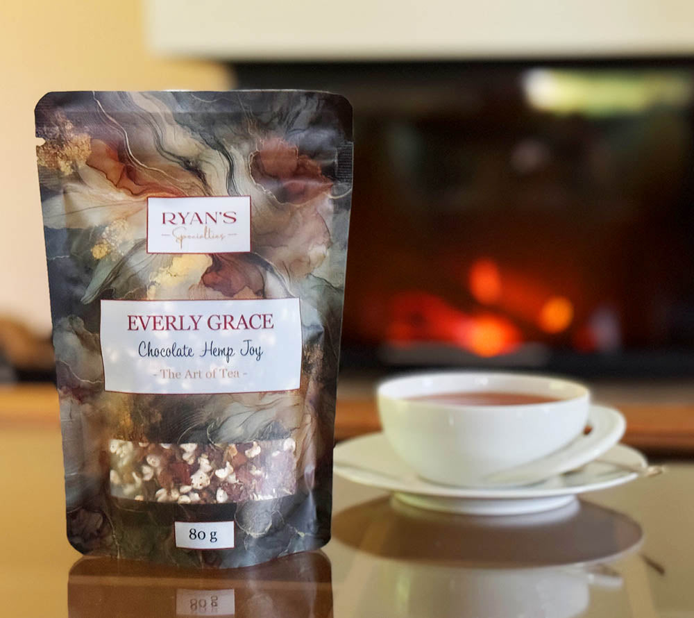 Chocolate Hemp Joy Tea von Everly Grace | Ein luxuriöser Tee, der Genuss und Entspannung verbindet | ohne künstliche Zusätze | Highlight für Ihr Sortiment
