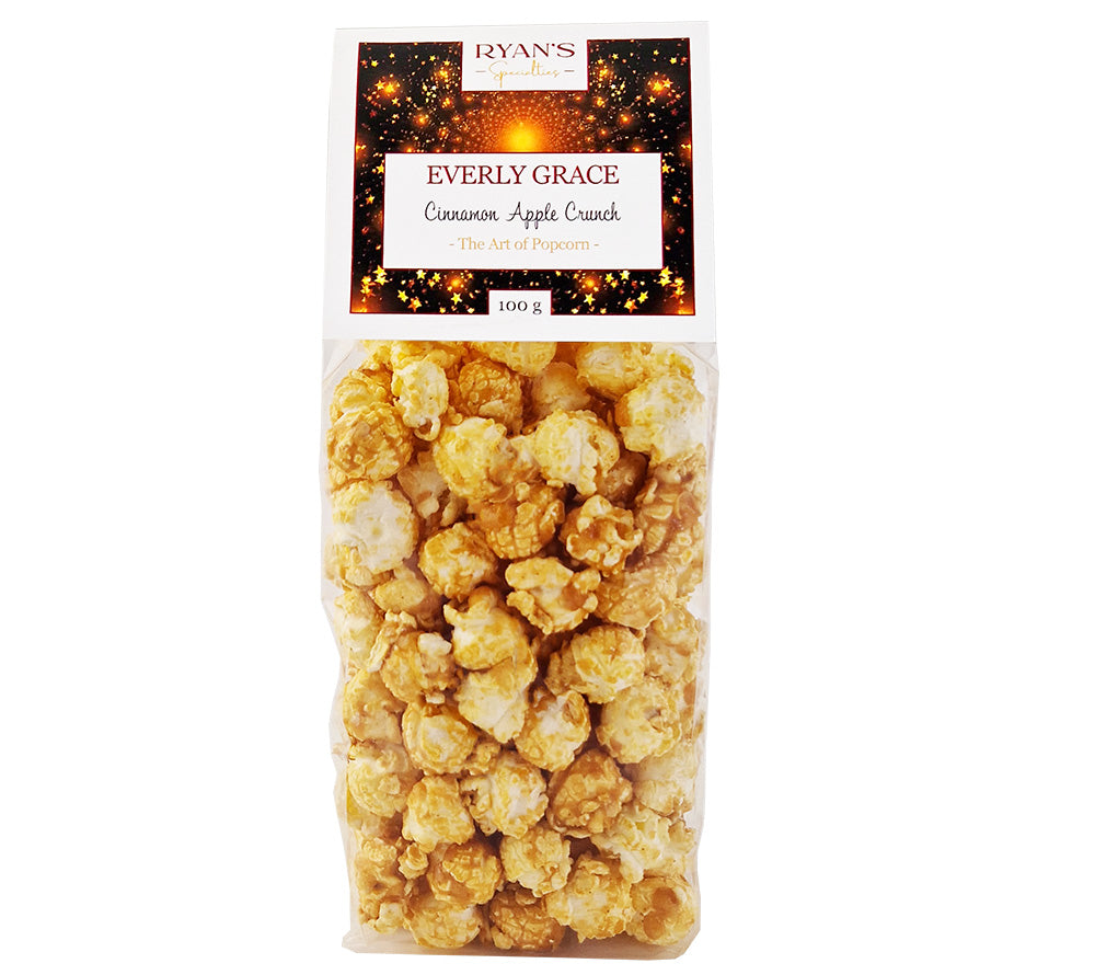 Everly Grace Popcorn Cinnamon Apple Crunch Bag 100 g von Ryan's Specialties kaufen | Süß, Karamell, Äpfel | Perfekt für Filmabende