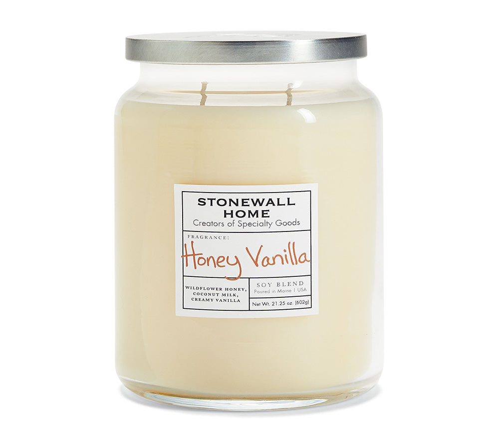 Stonewall Jar Large Honey Vanilla von Stonewall Kitchen kaufen | Duft: Honig, Kokosmilch, Vanille, warm, | Brenndauer: 170 Stunden 