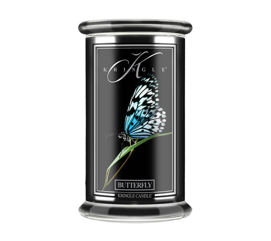 Kringle Reserve Jar Butterfly von Kringle Candle kaufen | Duft: Meeresgischt, Zitrusfrüchte, Frühlingsduft | Brenndauer: 100 Stunden | EU-weiter Versand