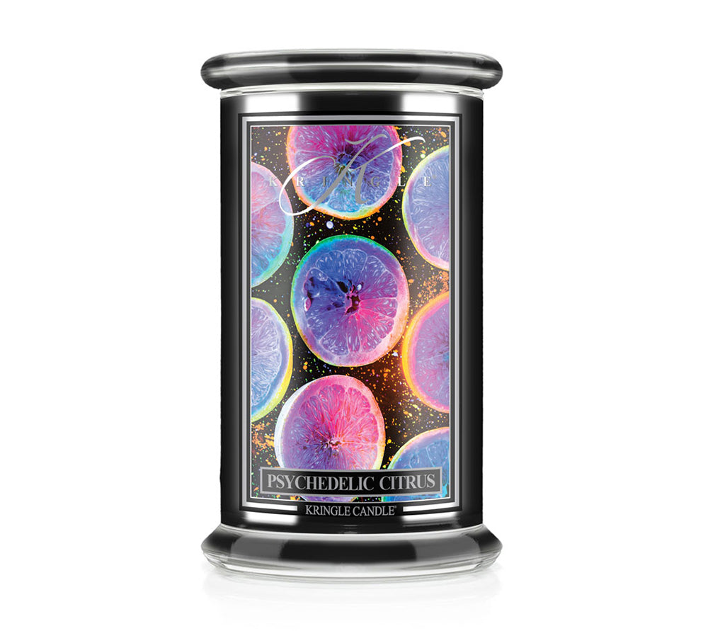 Reserve Jar Psychedelic Citrus von Kringle Candle kaufen | Duft: Orange, Limetten, Grapefruit, frisch, fruchtig | Brenndauer: 100 Stunden | EU-weiter Versand