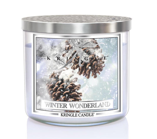 14.5oz Soy Jar Winter Wonderland von Kringle Candle kaufen | Duft: Winterlich, frisch, belebend | Brenndauer: 45 Stunden