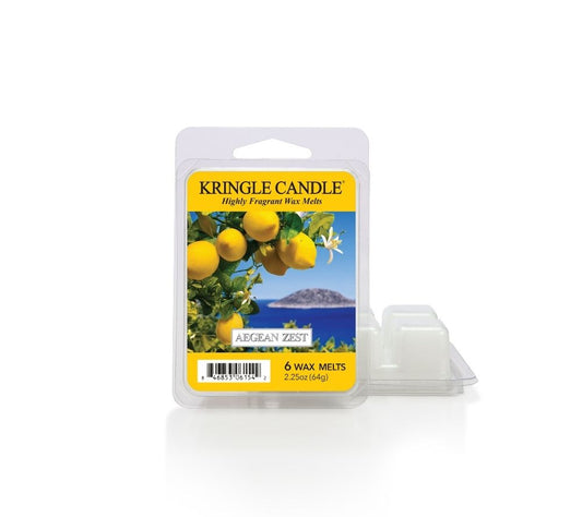 Kringle Wax Melts Aegean Zest kaufen | mediterranes Lebensgefühl für Ihr Sortiment | spritzige Zitrusaromen, floralen Herznoten