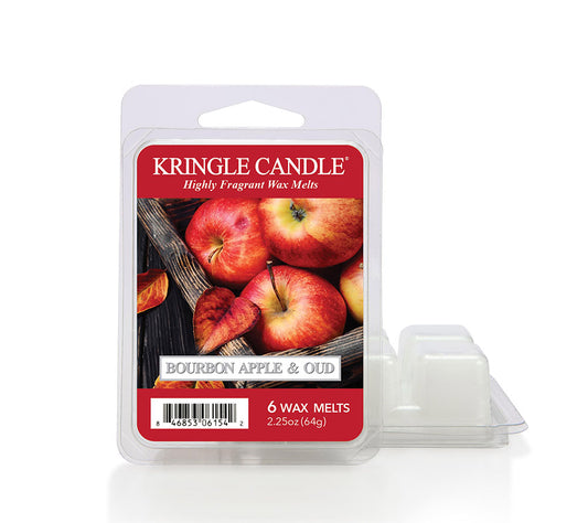 Wax Melts Bourbon Apple & Oud von Kringle Candle kaufen | Duftet nach Apfel, Zimt und Oud-Holz | Perfekt für Ihr Kerzen-Sortiment