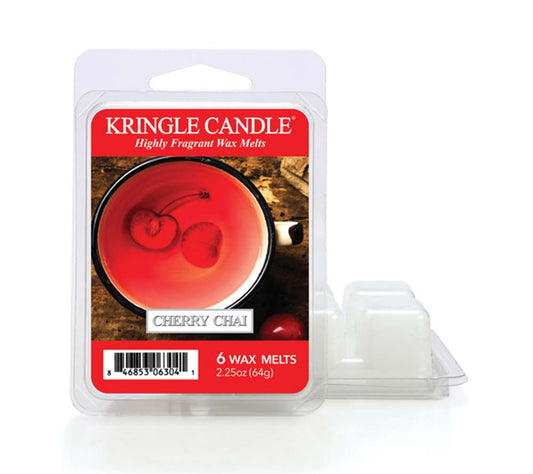 Kringle Wax Melts 6 pcs Cherry Chai von Kringle Candle kaufen | Duft: Saftige Kirschen, Chai-Gewürze, süß | Mehrmals schmelzbar