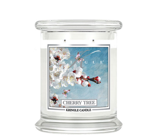 Kringle Jar Medium Cherry Tree von Kringle Candle kaufen | Duft: Floral frisch, süß, Kirschblüten, Jasmin, Amber | Brenndauer: 75 Stunden