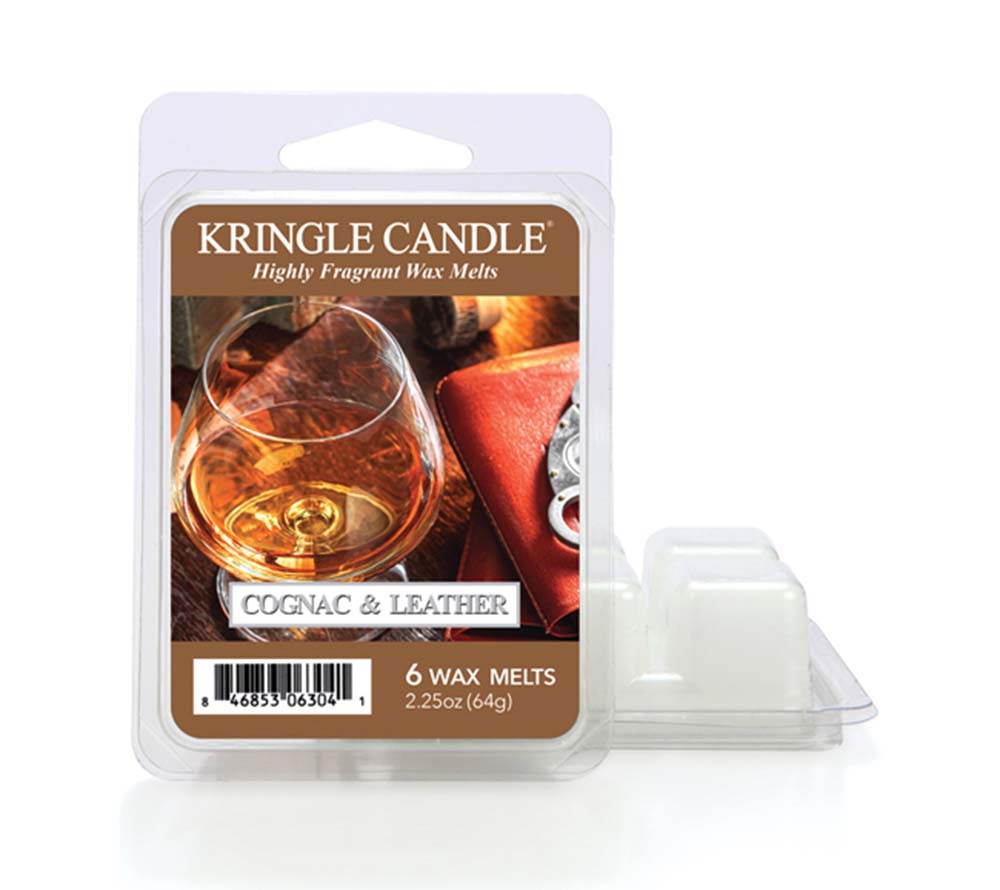 Kringle Wax Melts 6 pcs Cognac & Leather von Kringle Candle kaufen | Duft: Sanfter Cognac, warmes Leder, würzig | Mehrmals schmelzbar