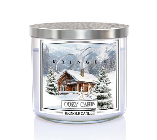 14.5oz Soy Jar Cozy Cabin von Kringle Candle kaufen | Duft: Wärmend, süßlich, holzig | Brenndauer: 45 Stunden