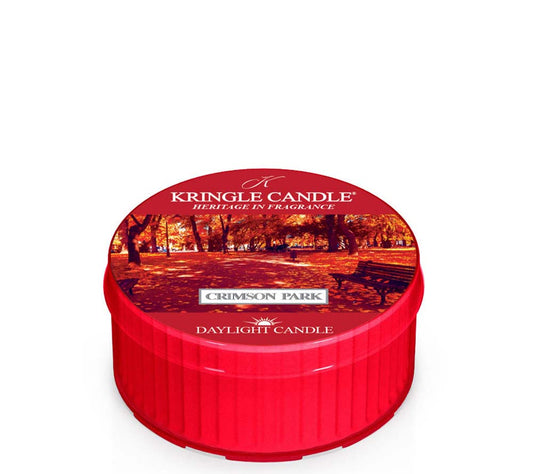 Kringle Daylight Crimson Park von Kringle Candle kaufen | Duft: Herbstliche Wärme, rotes Laub, Lederduft | Brenndauer: 12 Stunden