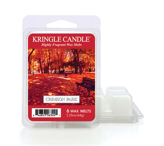 Kringle Wax Melts 6 pcs Crimson Park von Kringle Candle kaufen | Duft: Herbstliche Wärme, rotes Laub, Lederduft | Mehrmals schmelzbar 