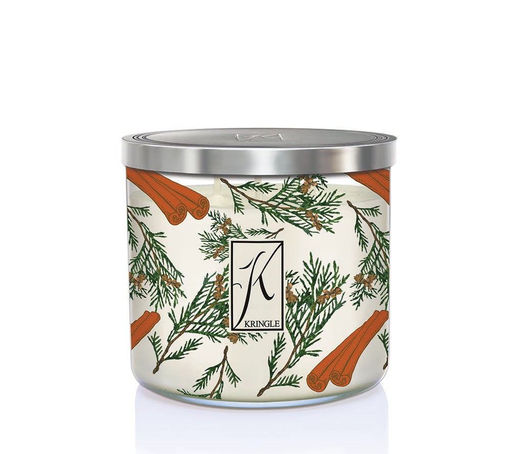 Cypress & Cinnamon von Kringle Candle kaufen | Frische von Zypresse und Orange | harmonische Tiefe durch Zimt | beruhigende Akzente