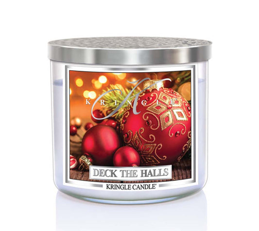 14.5oz Soy Jar Deck The Halls von Kringle Candle kaufen | Duft: Beruhigend, warm, würzig, cremig | Brenndauer: 45 Stunden