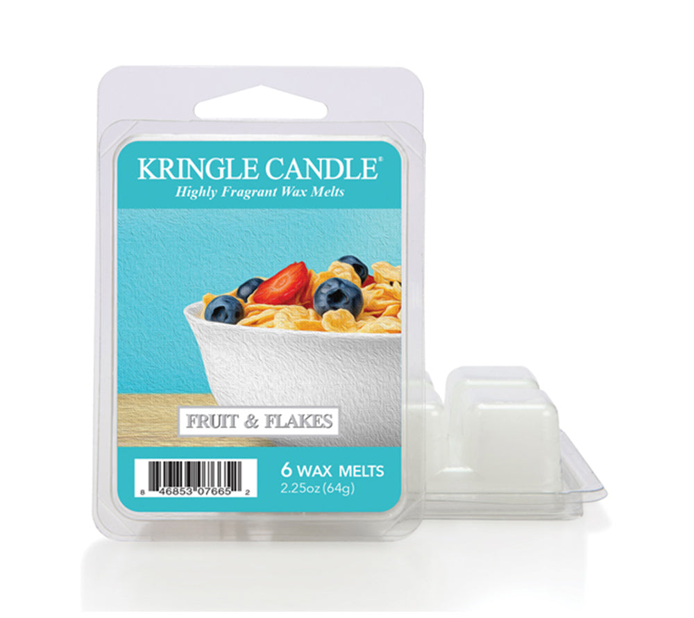 Kringle Wax Melts 6 pcs Fruit&Flakes von Kringle Candle kaufen | Duft: Fruchtig, süß, Banane, rote Beeren, Gebäck | Mehrmals schmelzbar 