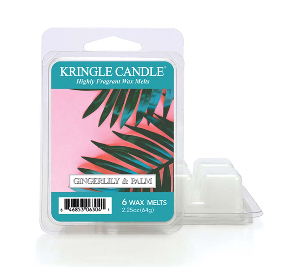 Kringle Wax Melts 6 pcs Gingerlily & Palm von Kringle Candle kaufen | Duft:  Ananas, Açaí, Ingwerlilie, Palmenblätter | Mehrmals schmelzbar