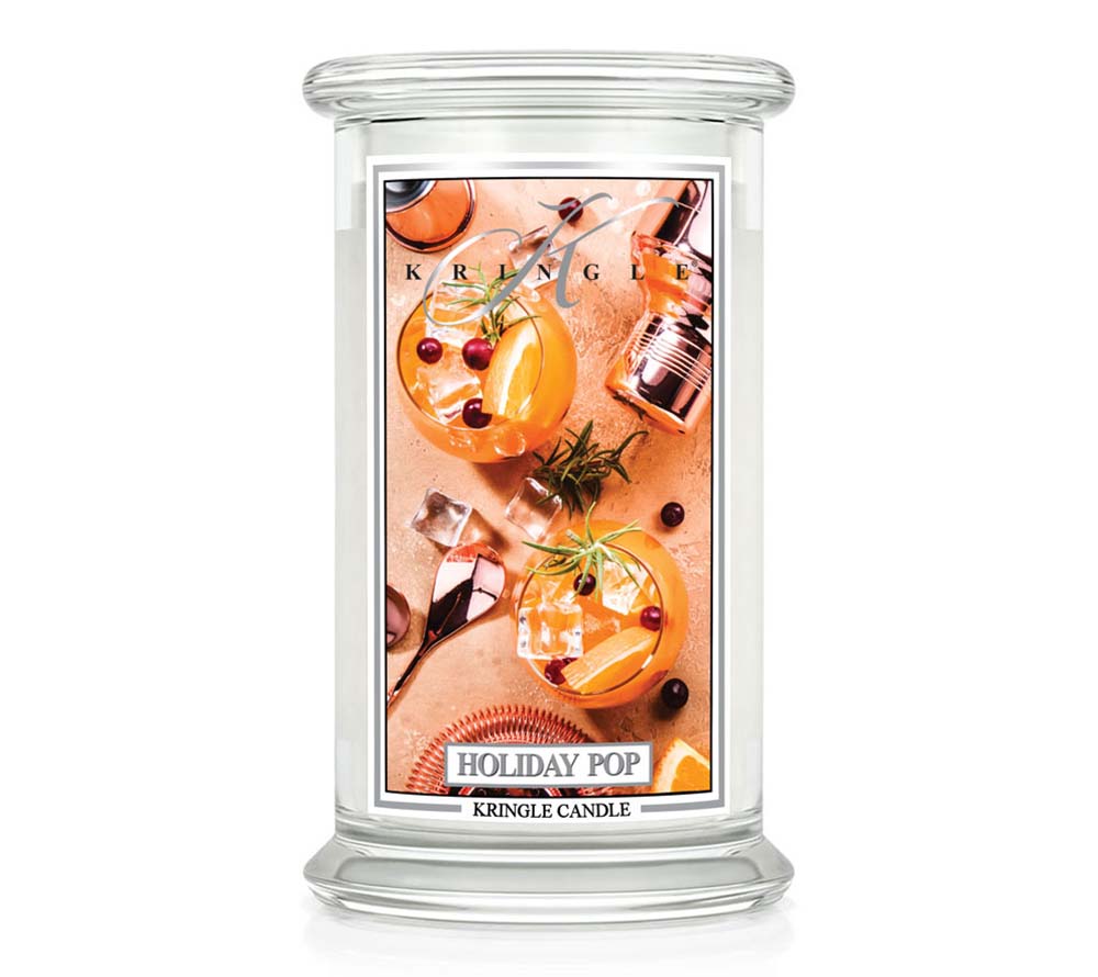 Kringle Jar Large Holiday Pop von Kringle Candle kaufen | Duft: Fruchtig, süß, festlich, winterlich, prickelnd | Brenndauer: 100 Stunden 