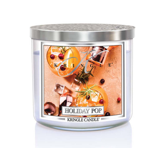 14.5oz Soy Jar Holiday Pop von Kringle Candle kaufen | Duft: Fruchtig, süß, festlich, winterlich, prickelnd | Brenndauer: 45 Stunden