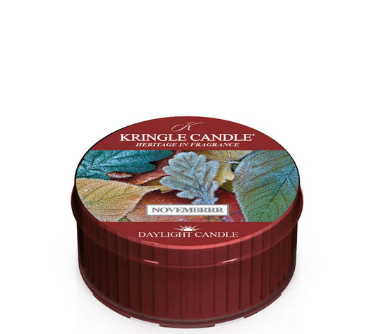 Kringle Daylight Novembrrr von Kringle Candle kaufen | Duft: Kühler Novembermorgen, erdig, frisch, Lavendel | Brenndauer: 12 Stunden 