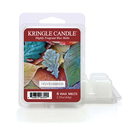 Kringle Wax Melts 6 pcs Novembrrr von Kringle Candle kaufen | Duft: Kühler Novembermorgen, erdig, frisch, Lavendel | Mehrmals schmelzbar 