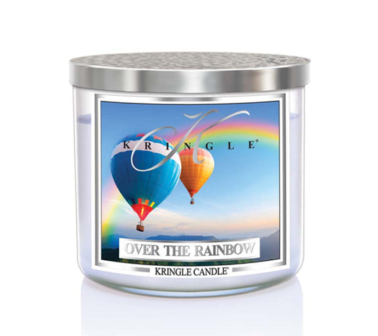 14.5oz Soy Jar Over The Rainbow von Kringle Candle kaufen | Duft: Frisch, fruchtig, vielschichtig, belebend, sommerlich | Brenndauer: 45 Stunden