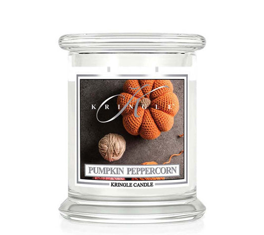 Kringle Jar Medium Pumpkin Peppercorn von Kringle Candle kaufen | Duft: Würzig, herbstlich, Kürbis, Vanille, süß | Brenndauer: 75 Stunden 