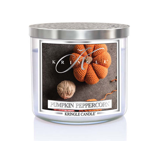 14.5oz Soy Jar Pumpkin Peppercorn von Kringle Candle kaufen | Duft:Würzig, herbstlich, Kürbis, Vanille, süß | Brenndauer: 45 Stunden 