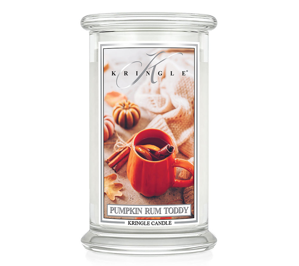 Pumpkin Rum Toddy von Kringle Candle | Duft von gewürztem Kürbis, buttrigem Rum | Sojawachskerze | Highlight Ihres Herbstsortiments