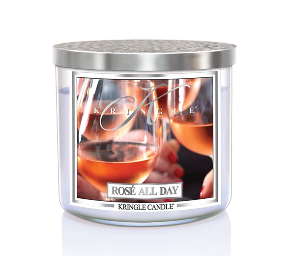 14.5oz Soy Jar Rose All Day von Kringle Candle kaufen | Duft: Blumig, fruchtig, spritzig, elegant, erfrischend | Brenndauer: 45 Stunden