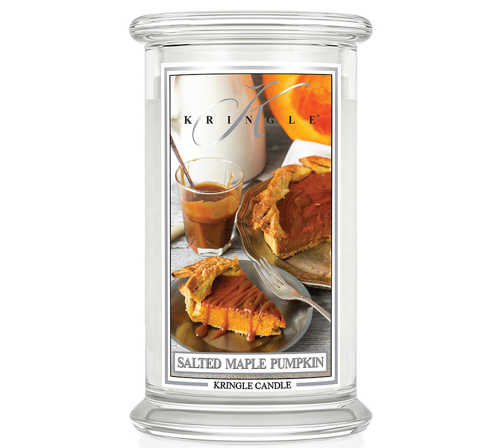 Salted Maple Pumpkin Duftkerze von Kringle Candle | Herbstliche Gemütlichkeit für Ihr Sortiment | Duft: Ahornsirup und cremigem Kürbis