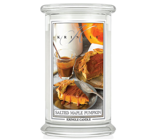 Salted Maple Pumpkin Duftkerze von Kringle Candle | Herbstliche Gemütlichkeit für Ihr Sortiment | Duft: Ahornsirup und cremigem Kürbis