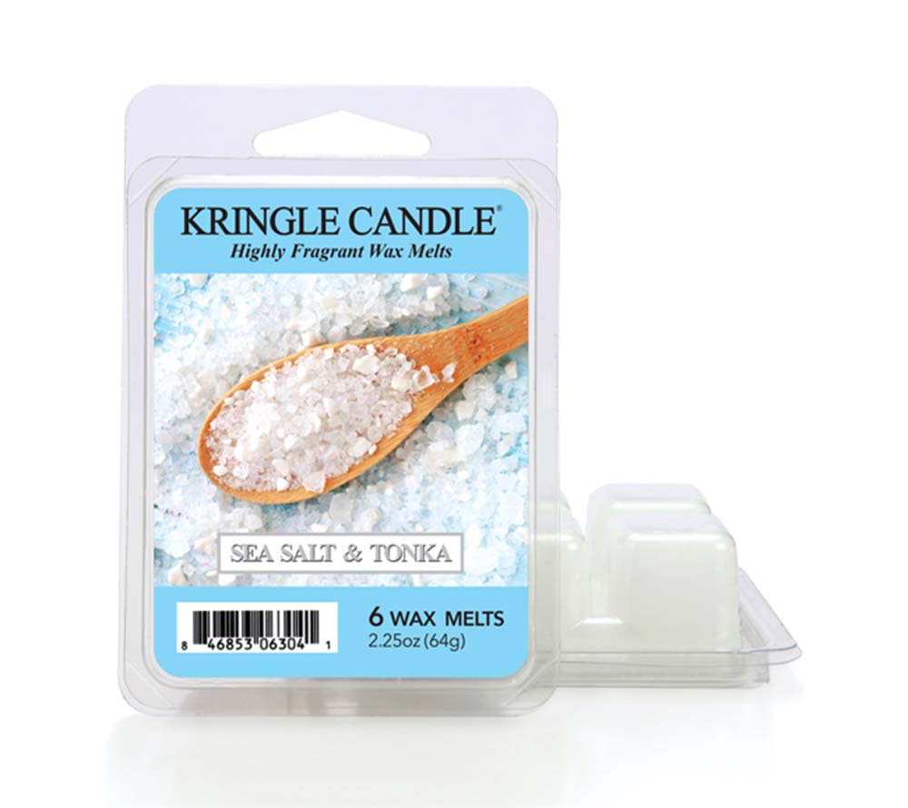 Kringle Wax Melts 6 pcs Sea Salt & Tonka von Kringle Candle kaufen | Duft: Meeresbriese, salzig, Zitrus, Tonkabohne | Mehrmals schmelzbar 