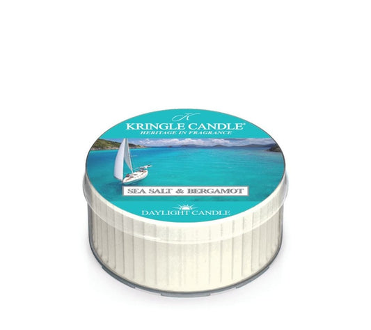 Kringle Candle Daylight Sea Salt & Bergamot kaufen | Frische trifft florale Raffinesse | bringt mediterranes Urlaubsgefühl in Ihr Sortiment