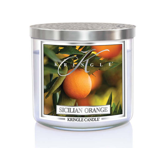 Kringle Daylight Sicilian Orange von Kringle Candle kaufen | Duft: Sizilianisch, Zitrus, Kräuter, Lavendel, Kiefer | Brenndauer: 12 Stunden 