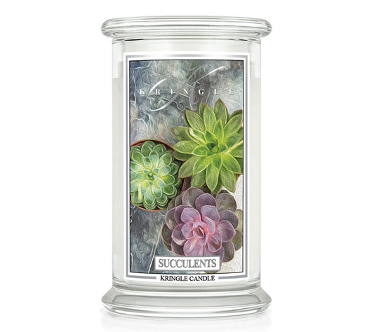 Kringle Jar Large Succulents von Kringle Candle kaufen | Duft: Floral, maskulin, erdig, Nelken, Weihrauch | Brenndauer: 100 Stunden