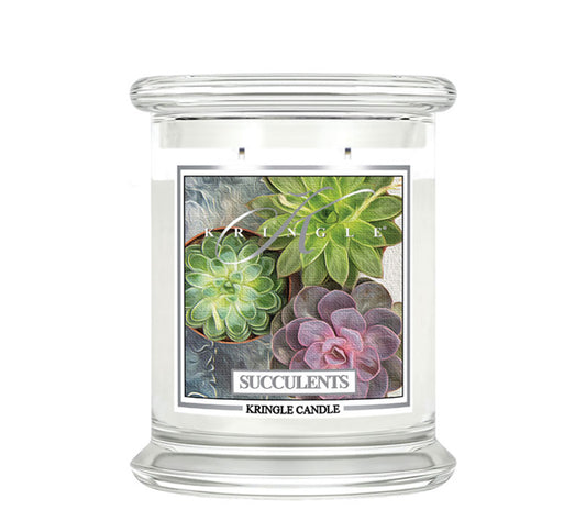 Kringle Jar Medium Succulents von Kringle Candle kaufen | Duft: Floral, maskulin, erdig, Nelken, Weihrauch | Brenndauer: 75 Stunden