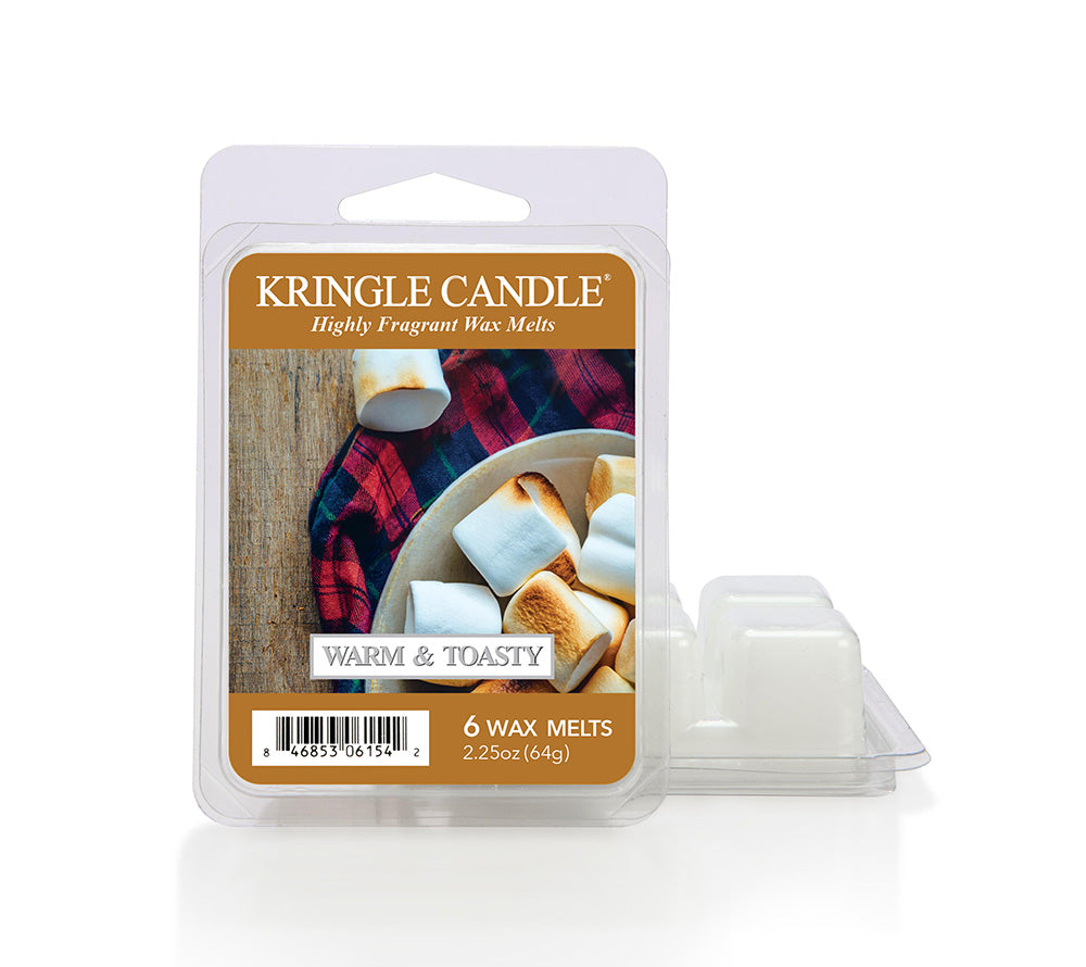 Warm & Toasty Duftkerze von Kringle Candle | Herbstliche Atmosphäre für Ihr Sortiment | Duft von gerösteten Marshmallows | Idealer Herbstduft für Ihre Kunden