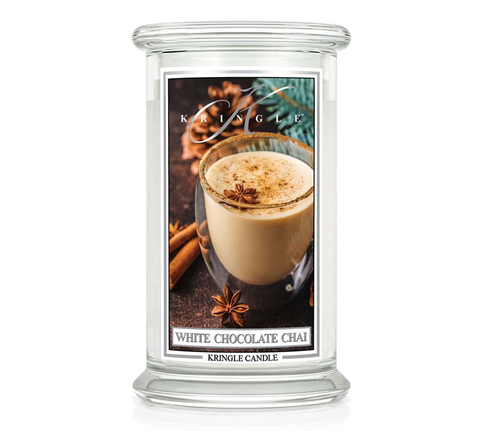 Kringle Jar Large White Chocolate Chai von Kringle Candle kaufen | Duft: Süß, würzig, cremig, verführerisch | Brenndauer: 100 Stunden 