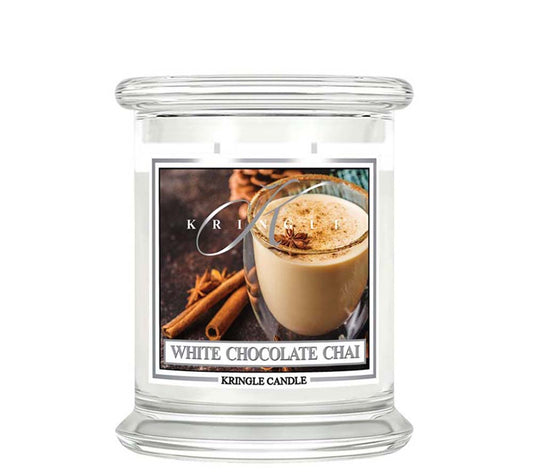 Kringle Jar Medium White Chocolate Chai von Kringle Candle kaufen | Duft: Süß, würzig, cremig, verführerisch | Brenndauer: 75 Stunden