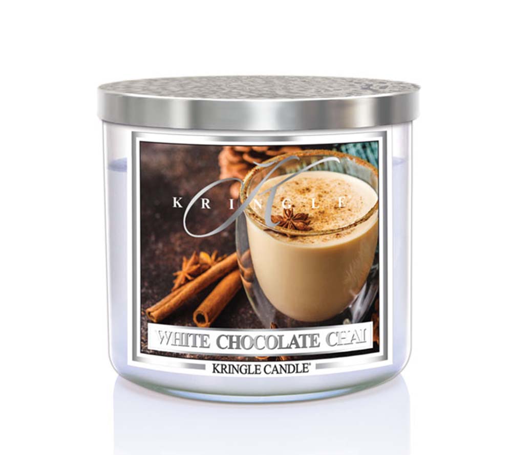 14.5oz Soy Jar White Chocolate Chai von Kringle Candle kaufen | Duft: Süß, würzig, cremig, verführerisch | Brenndauer: 100 Stunden