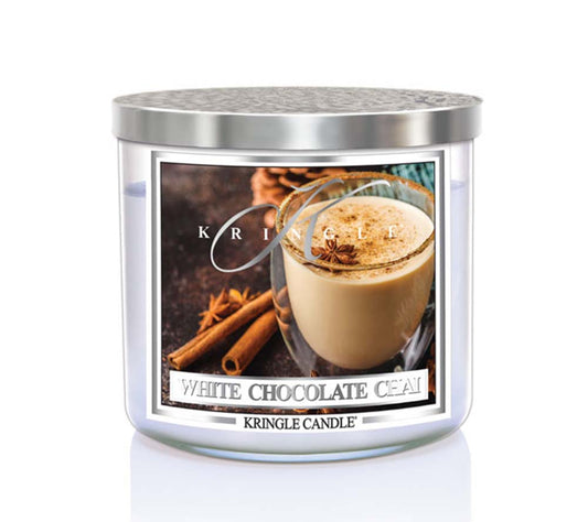 14.5oz Soy Jar White Chocolate Chai von Kringle Candle kaufen | Duft: Süß, würzig, cremig, verführerisch | Brenndauer: 100 Stunden