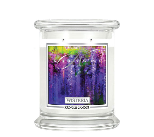 Kringle Jar Medium Wisteria von Kringle Candle kaufen | Duft: Blumig, Nelken, Jasmin, Gardenie | Brenndauer: 75 Stunden