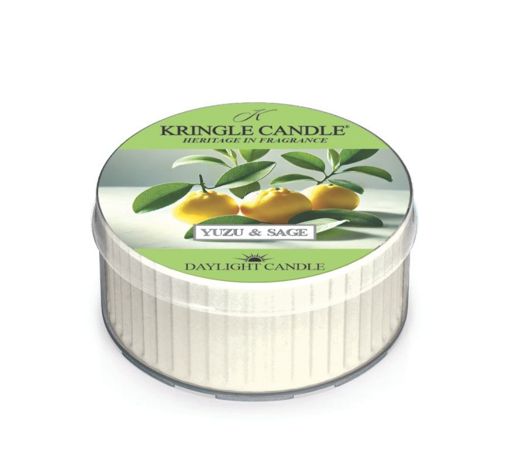 Kringle Candle Daylight Yuzu & Sage kaufen | Frische trifft Kräuteraroma | belebende, fruchtige Nuancen | für alle die Zitrusdüfte lieben