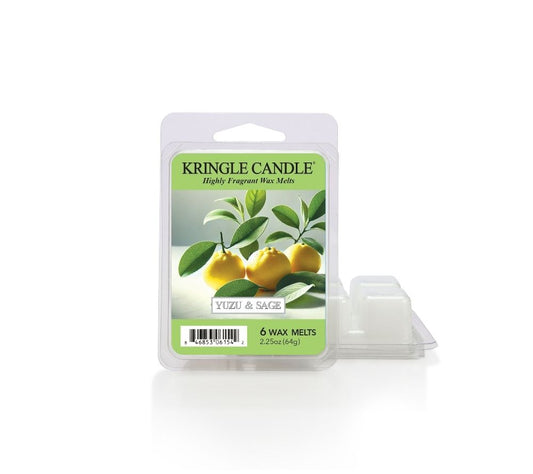 Kringle Candle Wax Melts Yuzu & Sage kaufen | Frische trifft Kräuteraroma | belebende, fruchtige Nuancen | für alle die Zitrusdüfte lieben