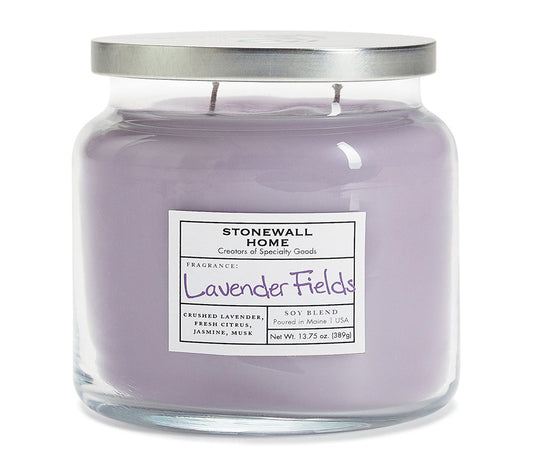 Stonewall Jar Medium Lavender Fields von Stonewall Kitchen kaufen | Duft: Entspannend, aromatisch, süß, zart | Brenndauer: 105 Stunden 