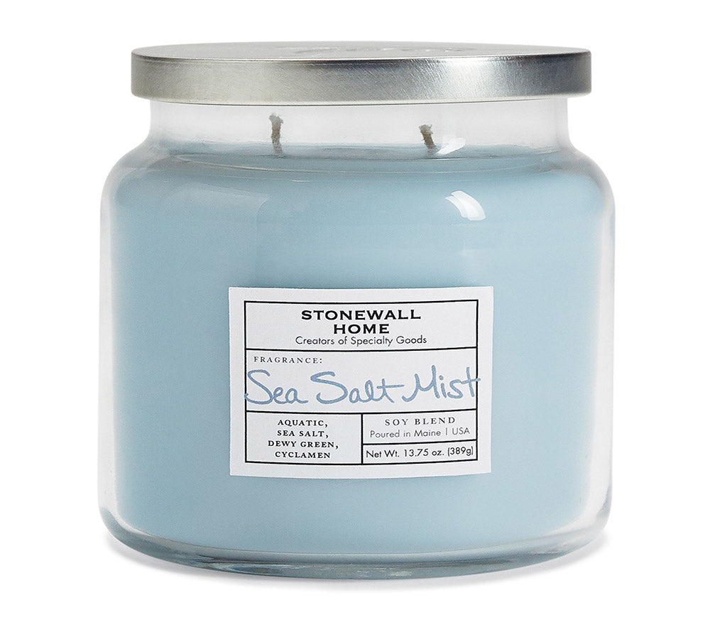 Stonewall Jar Medium Sea Salt Mist von Stonewall Kitchen kaufen | Duft: Salzig, frisch, blumig, verträumt, maritim | Brenndauer: 105 Stunden 