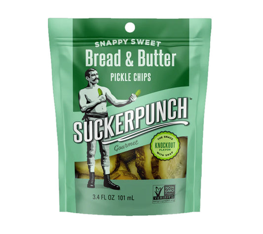 Bread & Butter Pickle Chips Snack Pack von SuckerPunch Gourmet kaufen | süß, herzhaft, kräftig | Ideal für Snacks, Sandwiches und Burger