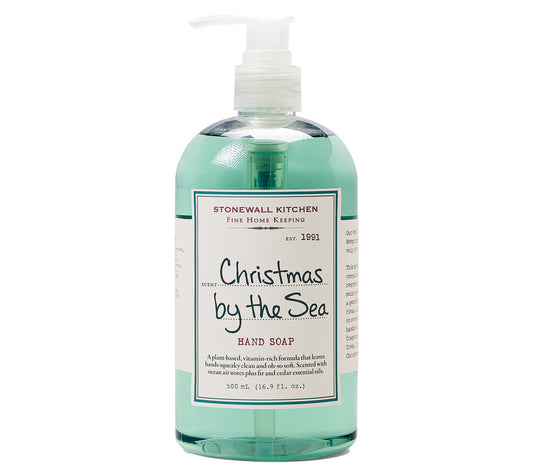 Christmas by the Sea Hand Soap von Stonewall Kitchen, weihnachtliche Handseife mit Meeres- und Waldnoten, pflanzlich & feuchtigkeitsspendend, EU-weiter Versand