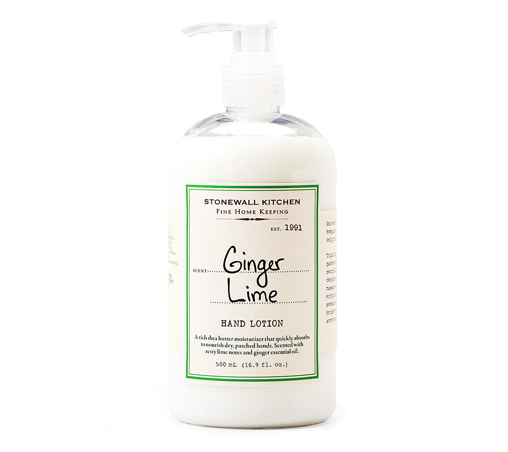 Ginger Lime Hand Lotion von Stonewall Kitchen kaufen | belebende Handlotion mit Ingwer und Limette | perfekt für die tägliche Handpflege | EU-weiter Versand
