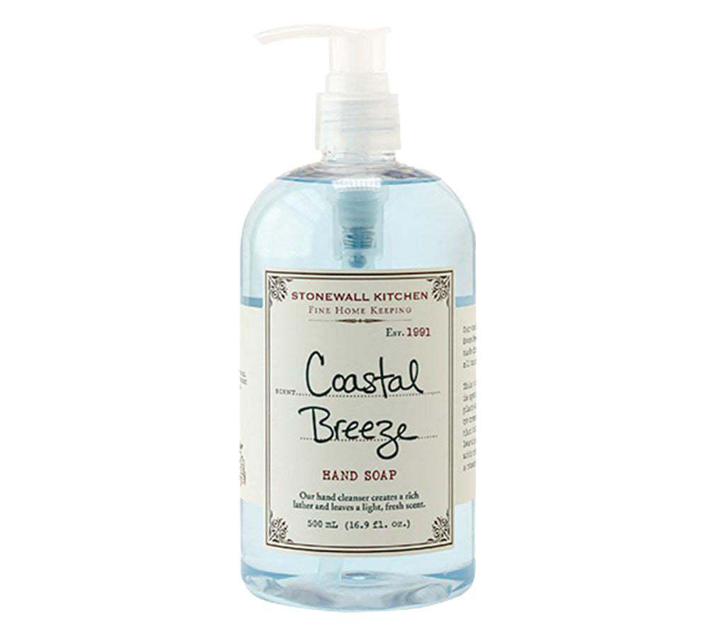 Coastal Breeze Hand Soap von Stonewall Kitchen kaufen | Duft: Meersalz, Kokosnuss, Zitrusfrüchte | Pflanzlich, Ätherische Öle, Geschmeidige Haut 